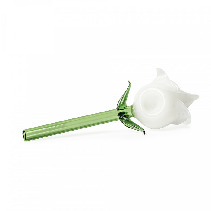 White Rose Hand Pipe by Red Eye Glass Canada