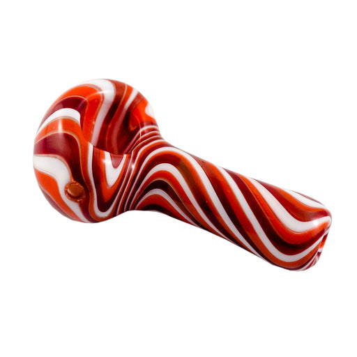 Red Eye Glass Small Candy Stripe Hand Pipe