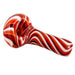 Small Candy Stripe Hand Pipe Red Eye Glass