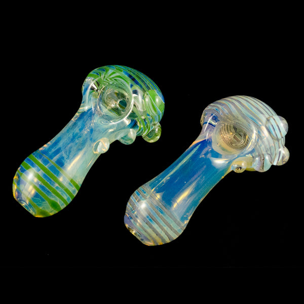 Droopy Color Hammer Hand Pipe Red Eye Glass