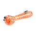 Red Zippy Spoon Pipe with Feathered Design Red Eye Glass Canada