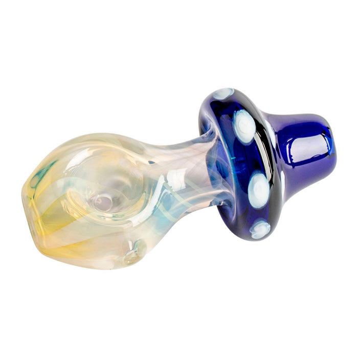 Colour Changing Stand Up Blue Mushroom Glass Pipe Red Eye Glass Canada