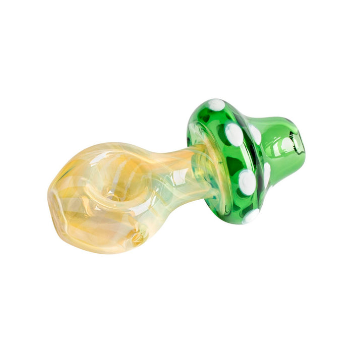 Colour Changing Stand Up Green Mushroom Glass Pipe Red Eye Glass Canada