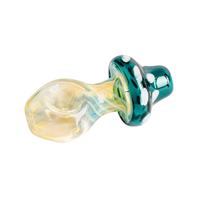 Colour Changing Stand Up Teal Mushroom Glass Pipe Red Eye Glass Canada