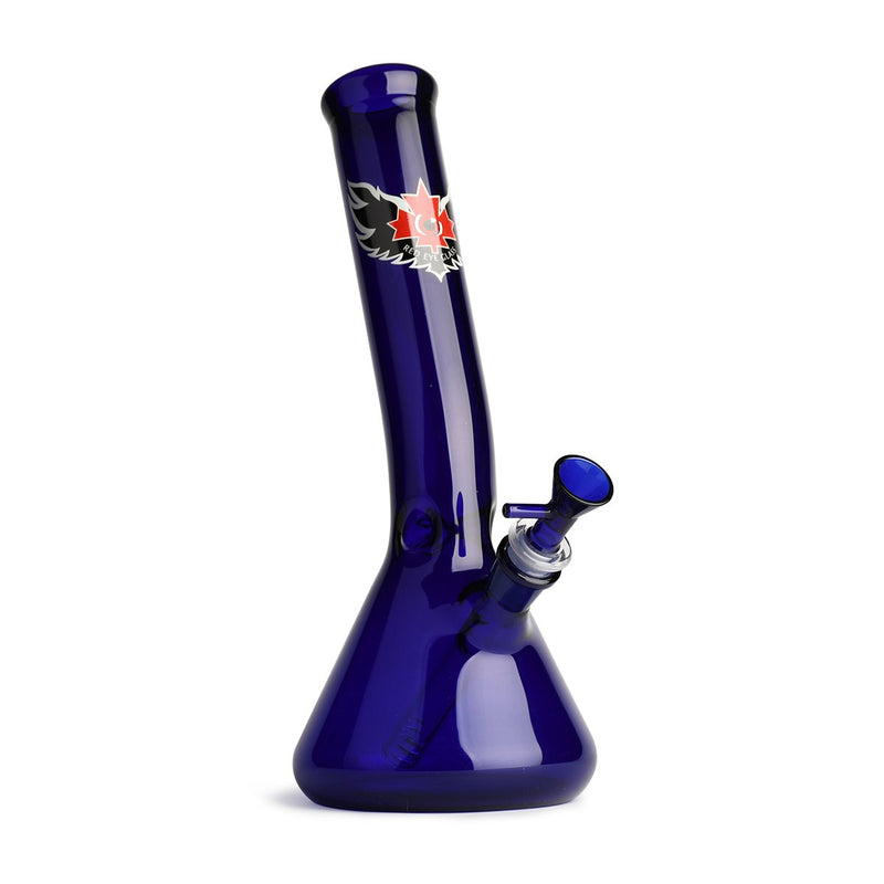 Red Eye Glass Angled Neck Beaker Bong