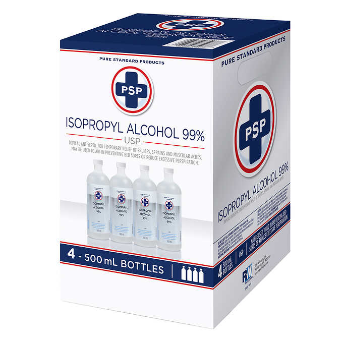 99% Isopropyl Alcohol Box of 4 Bottles