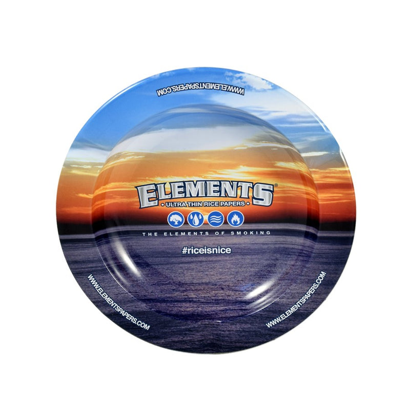 Elements Metal Ashtray Blue Logo