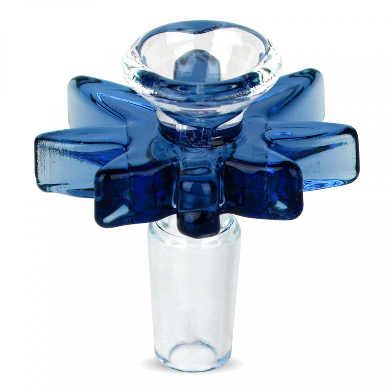 Red Eye Glass 14mm Big Leaf Pull Out Blue
