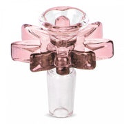 Red Eye Glass 14mm Big Leaf Pull Out Pink