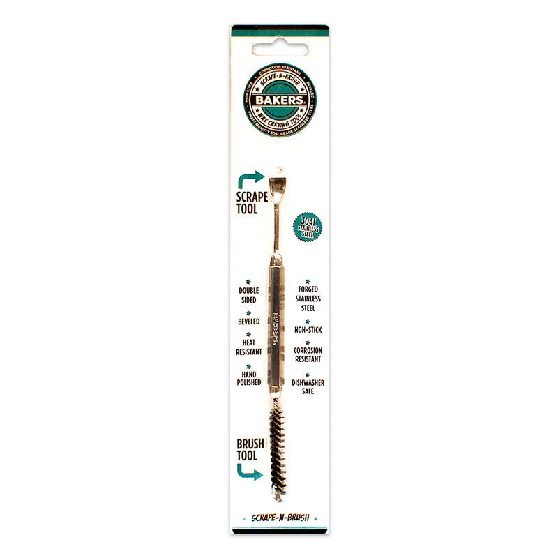 Bakers Tools Scrap N Brush Tool Stainless Steel Wax Tool