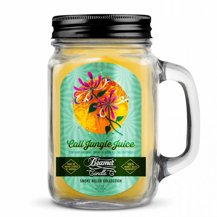 Beamer Candle Cali Jungle Juice Smoke Odour Eliminator in 12oz Mason Jar Canada