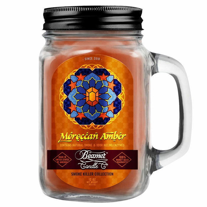 Beamer Candle Moroccan Amber with a 12 Ounce Mason Jar Canada