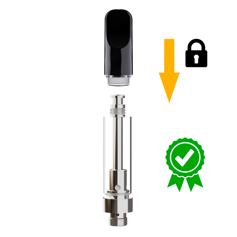 AVEO Cartridges with Black Ceramic Mouth Piece 1ml