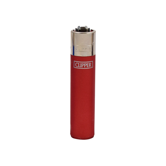 Metallic 3 Clipper Lighters Red