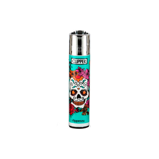 Clipper Lighters with Mexican Sugar Skull Designs