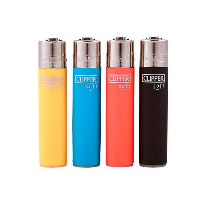 Clipper Soft Touch Solid Color Refillable Lighters 