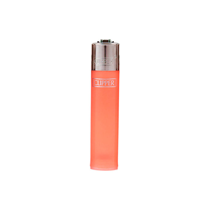 Coral Orange Translucent Colour Clipper Lighters Canada