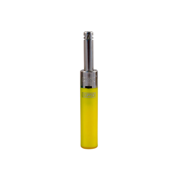 Yellow Refillable Clipper Lighters with Extension Arm
