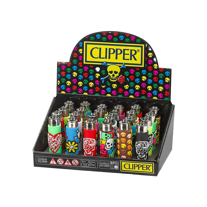 Clipper Pop Skull Silicone Wrapped Lighter
