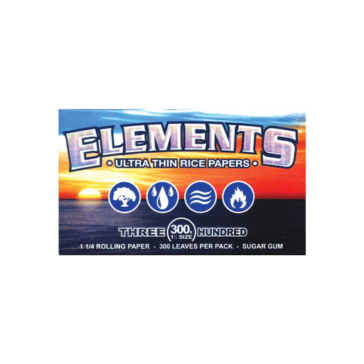Elements Thin Rice Rolling Papers 300 Pack