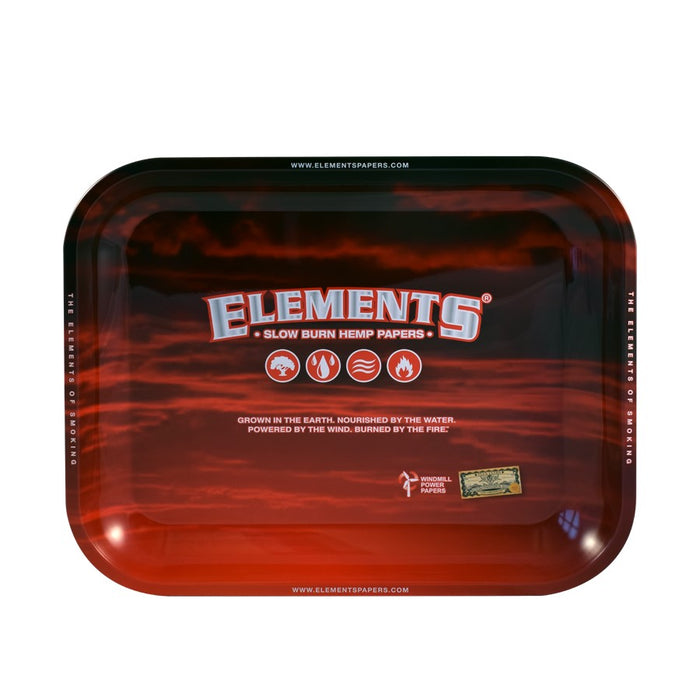 Elements Metal Rolling Tray - Red