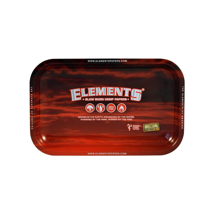 Elements Metal Rolling Tray - Red