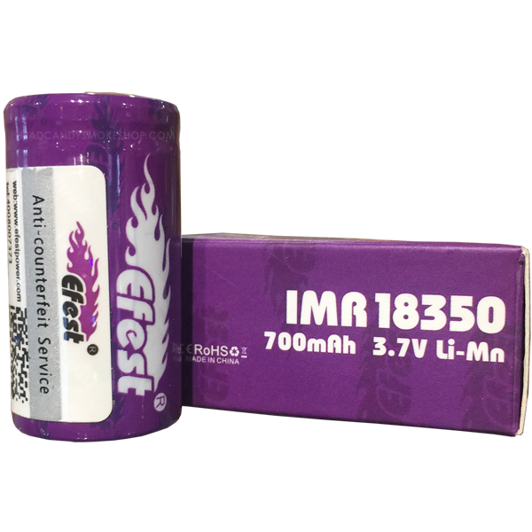 18350 Battery Efest 700mAh 3.7V