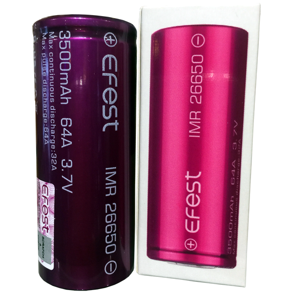 26650 Battery Efest 3500mAh 64A 3.7V