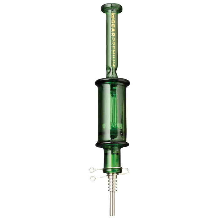 9" Green Concentrate Nectar Collector Dabmolisher Dab Rig with Showerhead Perc GEAR Premium G1148