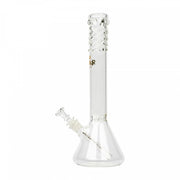 Clear GEAR 14" Tall Beaker Tube with Worked Top Bong