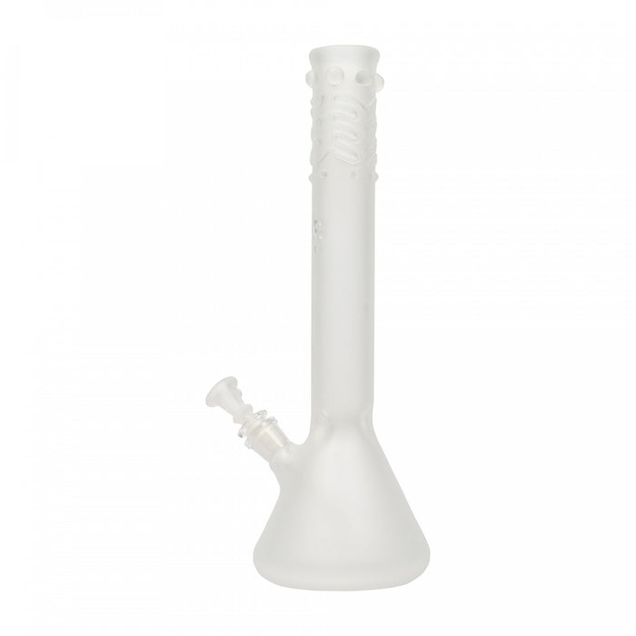 Frosted GEAR 14" Tall Beaker Tube with Worked Top Bong