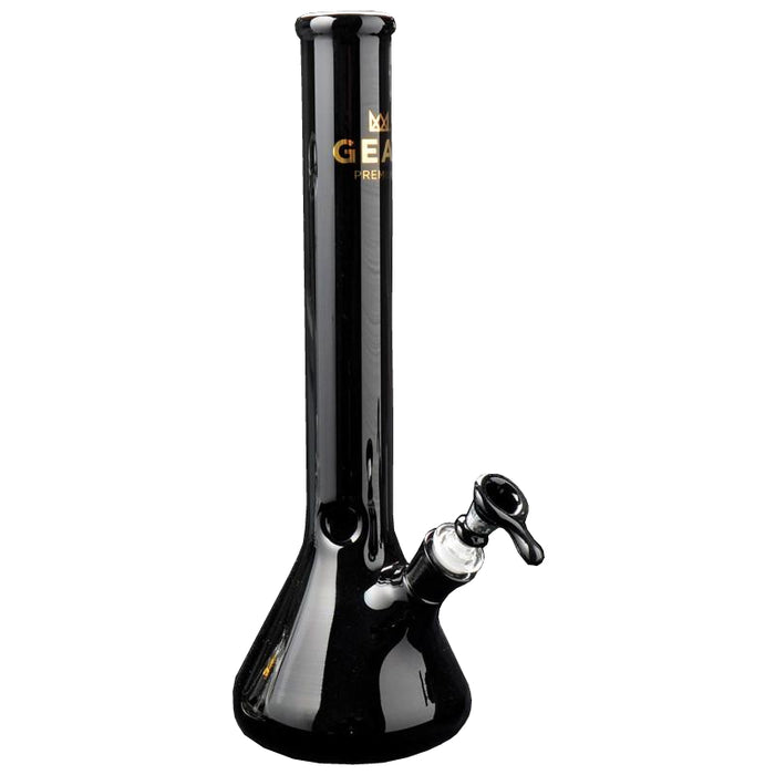 Gear 13" tall solid black beaker tube bong