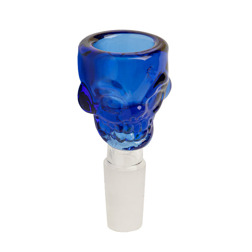 Blue Skull Pull Out Glass Bowl for Bongs Canada