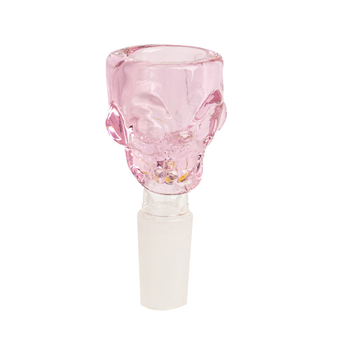 Pink Skull Pull Out Glass Bowl for Bongs Canada