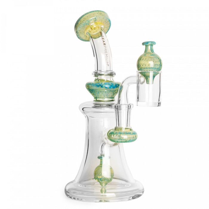 Green GEAR Fizzer Bubble Tech Concentrate Dab Rig with Matching Carb Cap Canada