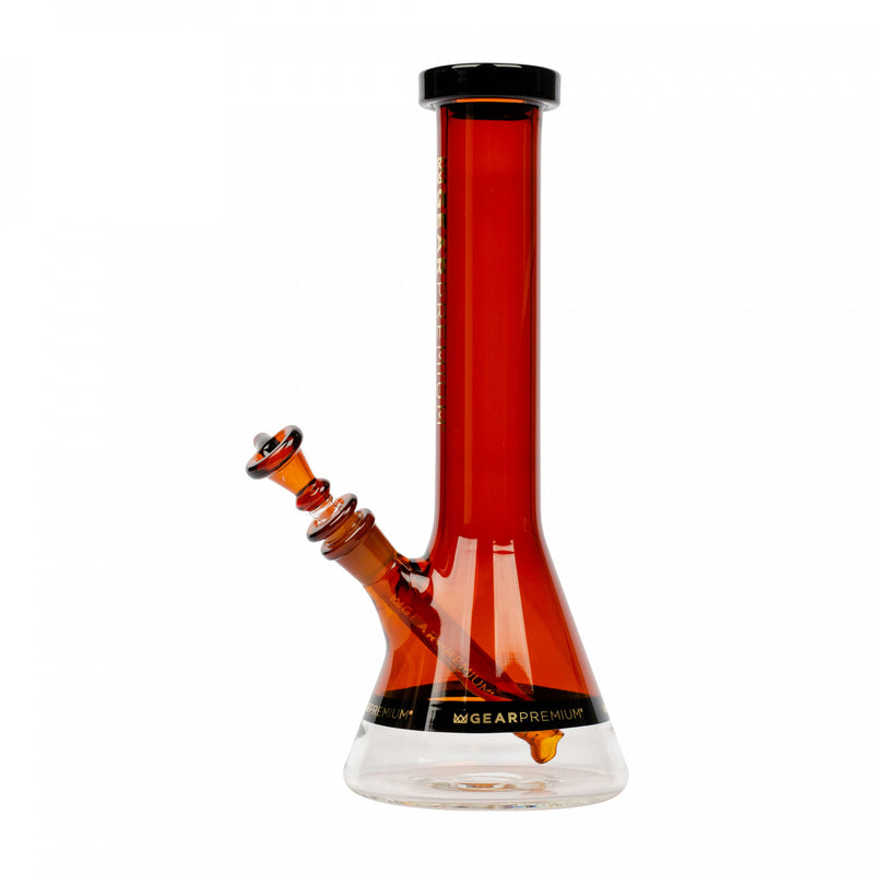 Gear Premium 12" Tall Swank Beaker Tube w/ Black Accents Amber 