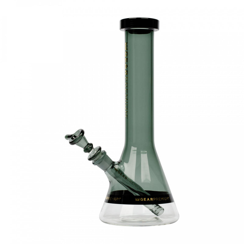 Gear Premium 12" Tall Swank Beaker Tube w/ Black Accents Smoke