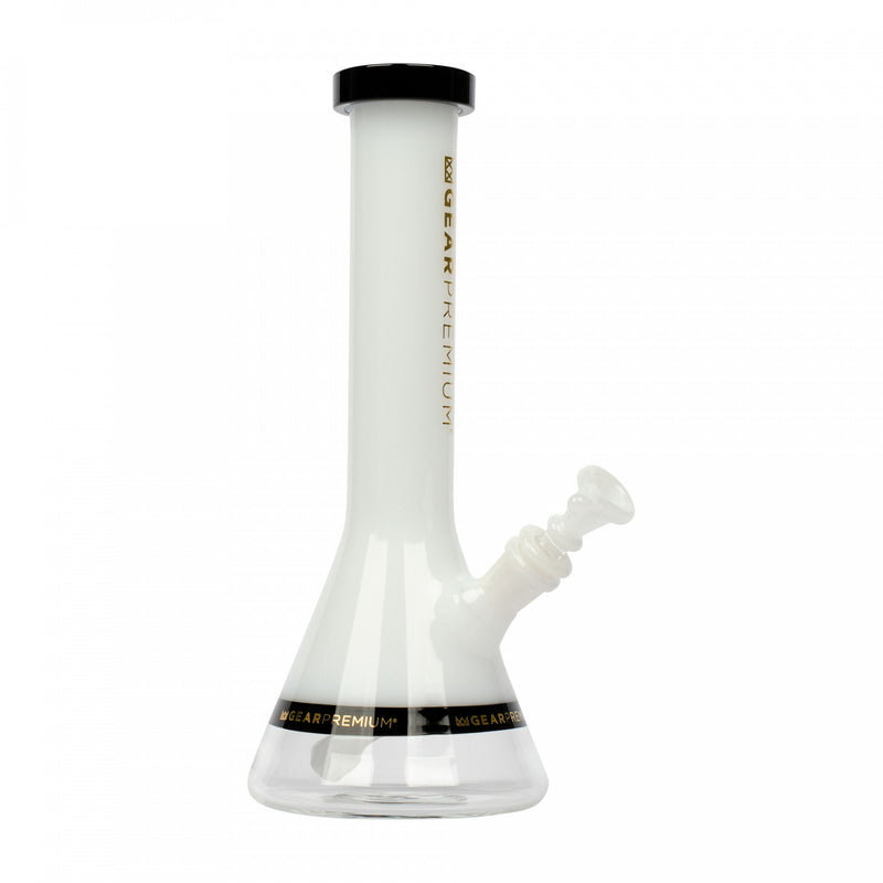 Gear Premium 12" Tall Swank Beaker Tube w/ Black Accents White