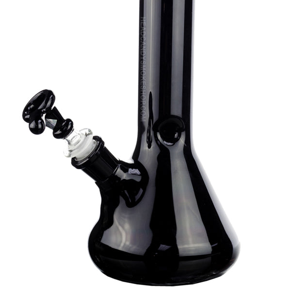 13 inch tall solid black bong