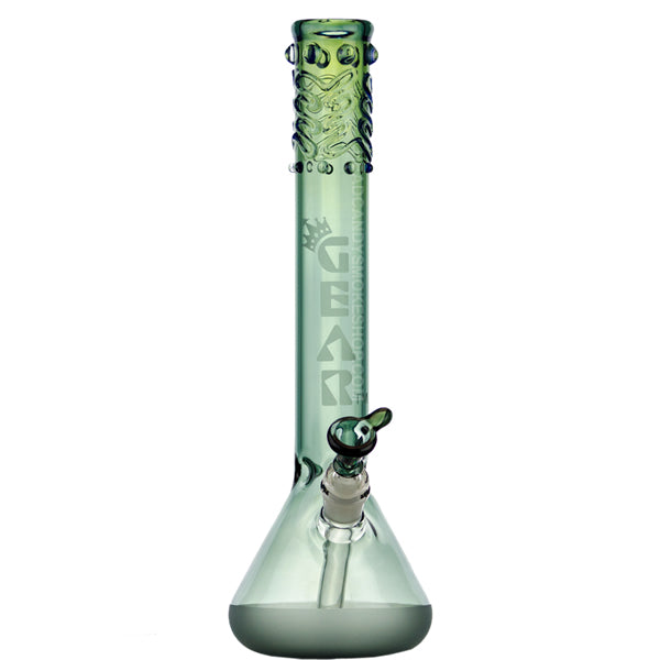 Smoke GEAR 14" Tall Beaker Tube with Worked Top Bong