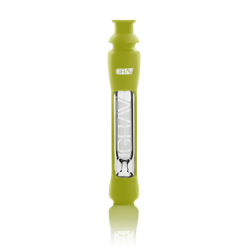 Avocado Green Grav Glass Taster Bat with Silicone Cover