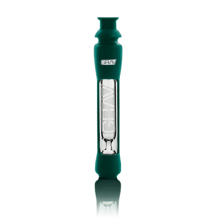 Dark Teal Grav Glass Taster Bat with Silicone Cover