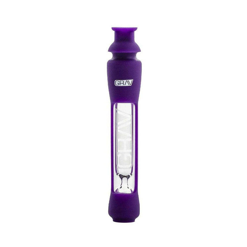 Purple Grav Glass Taster Bat with Silicone Cover