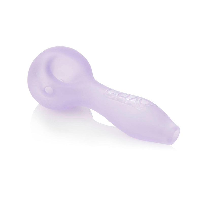 Lavender Frosted Sandblasted Spoon Pipe Grav Canada