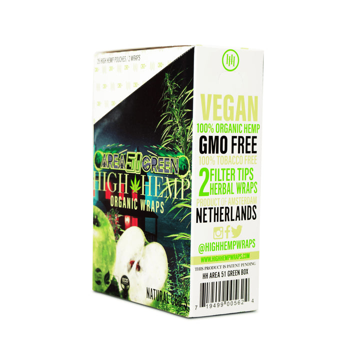 High Hemp Wraps Canada Area 51 Green Apple Flavour