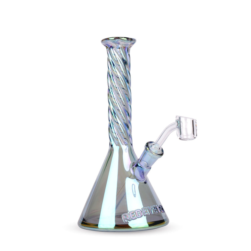 Green Red Eye Tek Tall Metallic Terminator Finish Vulcan Dab Rig K3107