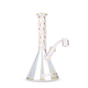 Rainbow Red Eye Tek Tall Metallic Terminator Finish Vulcan Dab Rig K3107