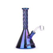Blue Red Eye Tek Tall Metallic Terminator Finish Vulcan Dab Rig K3107