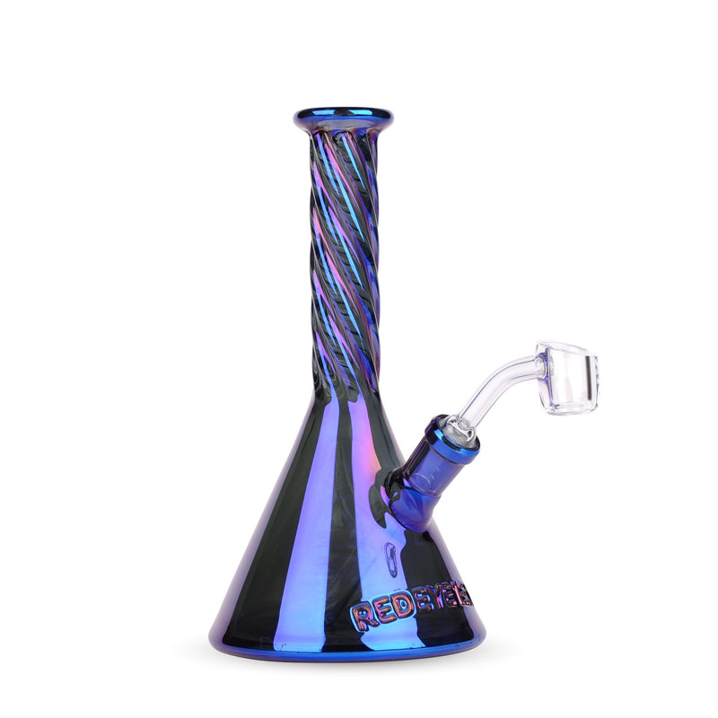 Blue Red Eye Tek Tall Metallic Terminator Finish Vulcan Dab Rig K3107