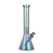 Green 15" 7mm Thick Metallic Terminator Finish Beaker Tube Bong